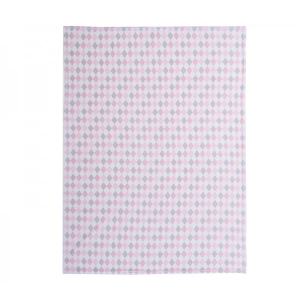 NEF-NEF HOMEWARE ΒΡΕΦΙΚΗ ΚΟΥΒΕΡΤΑ ΑΓΚΑΛΙΑΣ FLEECE 75X110cm SWEET RHOMBUS PINK 036122