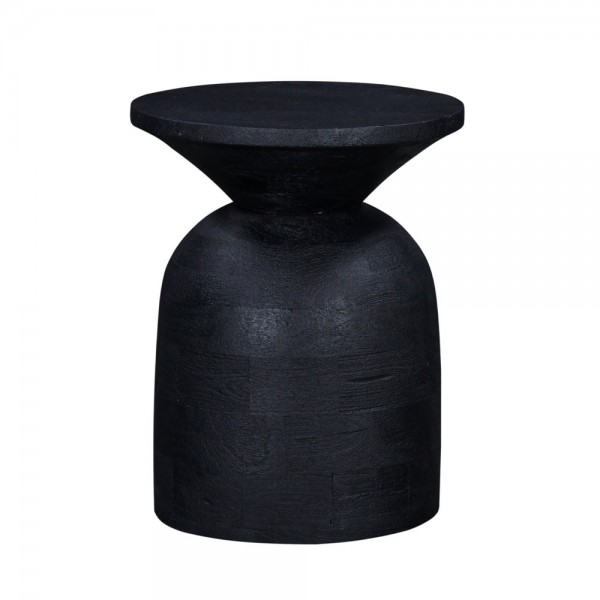 BISHOP SIDE TABLE ΜΑΥΡΟ 36x36xH46cm