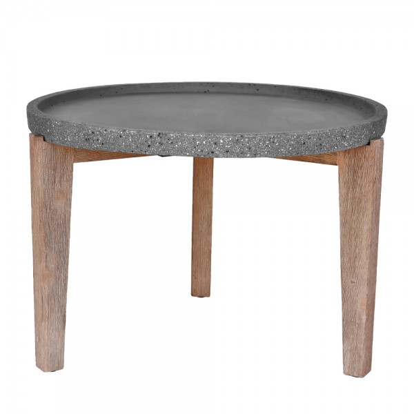ORRIN COFFEE TABLE ΑΝΘΡΑΚΙ ΦΥΣΙΚΟ 73x73xH48cm
