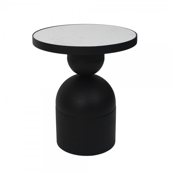 BOMB SIDE TABLE ΜΑΥΡΟ 41x41xH48cm 04-1137