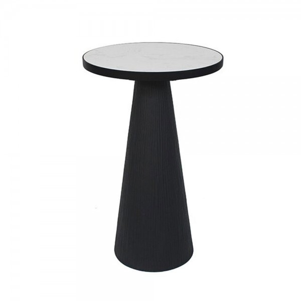 LAMP SIDE TABLE ΛΕΥΚΟ ΜΑΥΡΟ 41x41x63.5cm