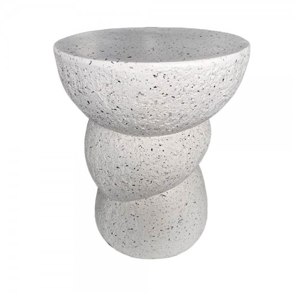 ASIMETRON SIDE TABLE TERRAZZO 35x35x46cm