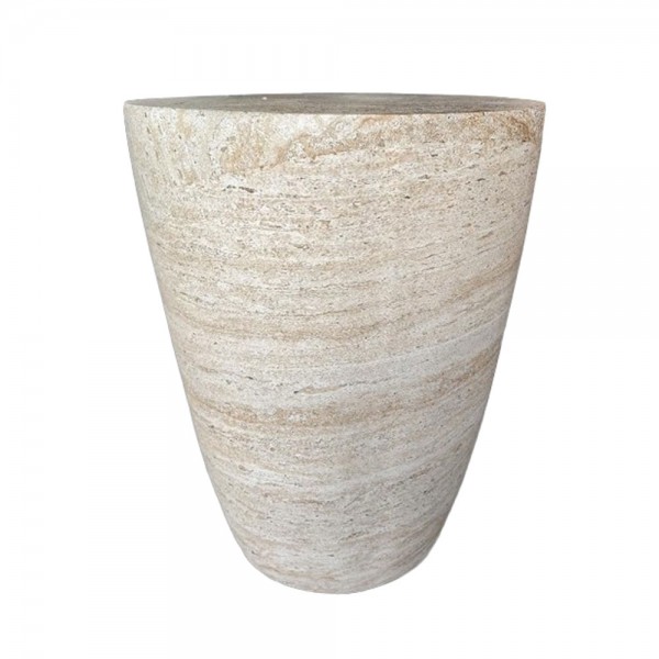 LITHOS CONIC SIDE TABLE BEIGE 37x37x47CM 04-1221