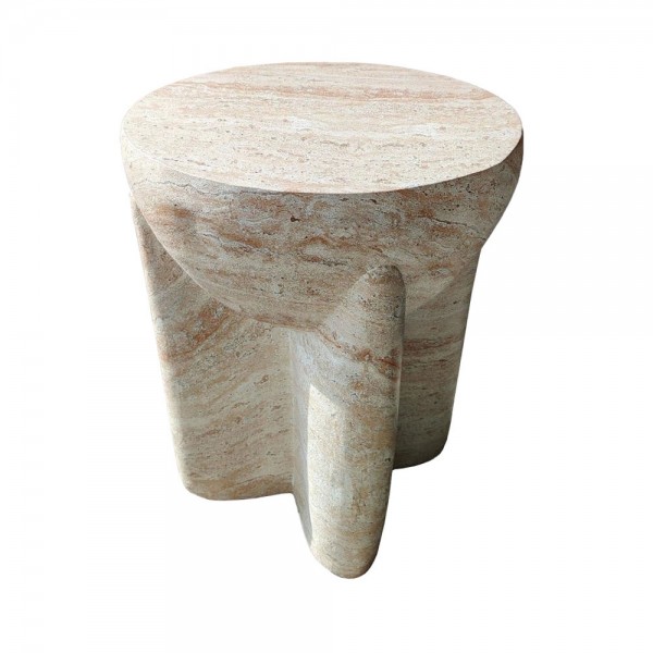 LITHOS HANDLE SIDE TABLE BEIGE 36x36x47CM 04-1225