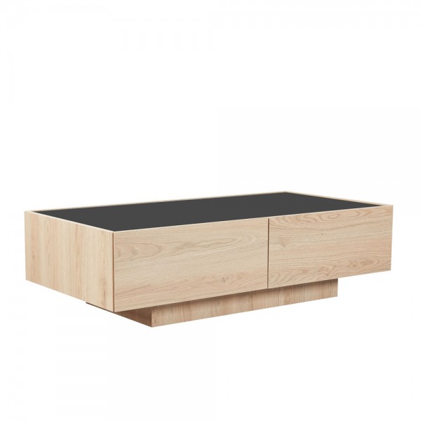 CUBIUS COFFEE TABLE ΦΥΣΙΚΟ ΦΙΜΕ ΜΑΥΡΟ 118x59x33 04-1236