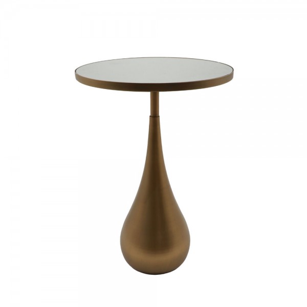 SEAL M SIDE TABLE ΜΕ ΚΑΘΡΕΠΤΗ BROWN GOLD 37.5x37.5x54