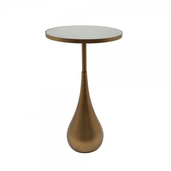 SEAL M SIDE TABLE ΜΕ ΚΑΘΡΕΠΤΗ BROWN GOLD 35x35x61.5