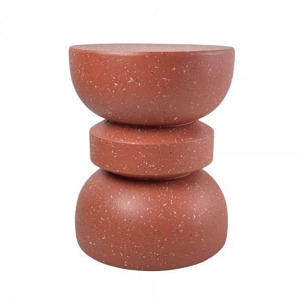 TERRACOTTA SIDE TABLE TERRAZZO TERRACOTTA 36x36x46cm