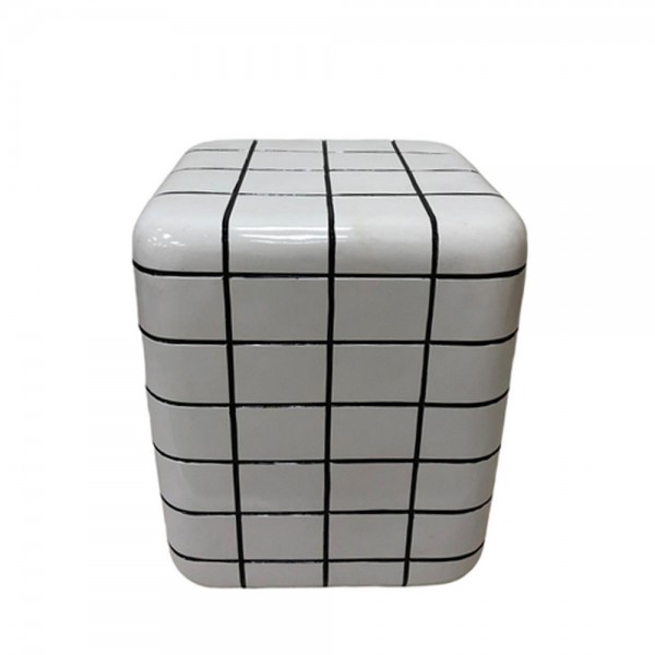 CUBIX SIDE TABLE ΛΕΥΚΟ 33.5x33.5x41cm