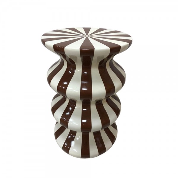 DULCE SIDE TABLE CREAM MOCCA 35x35x55cm