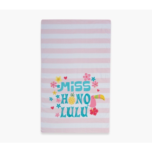 NEF NEF HOMEWARE ΠΑΙΔΙΚΗ ΠΕΤΣΕΤΑ ΘΑΛΑΣΣΗΣ MISS HONOLULU 70X120 040058 PINK