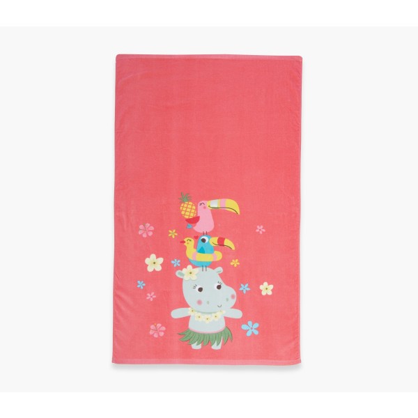 NEF NEF HOMEWARE ΠΑΙΔΙΚΗ ΠΕΤΣΕΤΑ ΘΑΛΑΣΣΗΣ ALOHA HIPPO 70X120 040060 CORAL