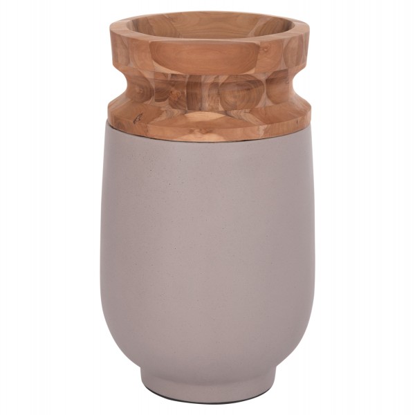 ΔΙΑΚΟΣΜΗΤΙΚΟ ΒΑΖΟ ΔΑΠΕΔΟΥ LINTER HM4662.05S FIBER CEMENT ΓΚΡΙ ΜΑΤ--ΞΥΛΟ ΤΕΑΚ Φ34x60Υεκ