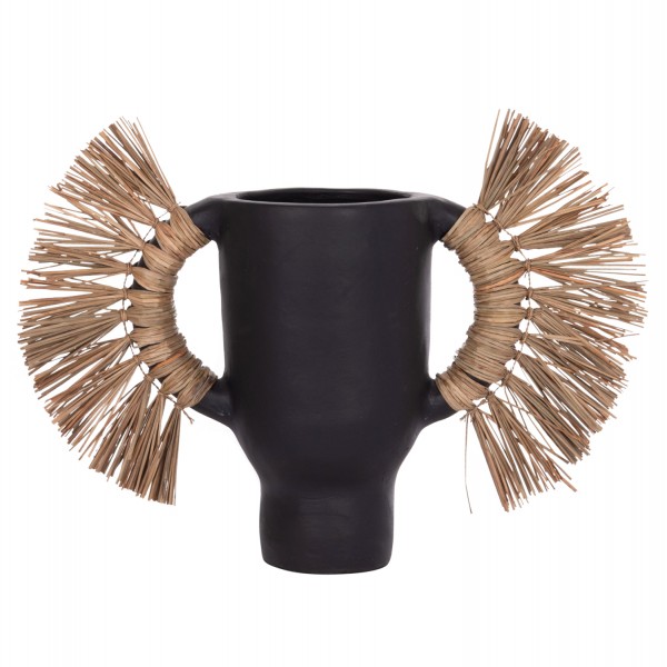 ΕΠΙΤΡΑΠΕΖΙΟ ΔΙΑΚΟΣΜΗΤΙΚΟ ΒΑΖΟ ALICA HM4668.01S ΜΑΥΡΗ ΤΕΡΑΚΟΤΑ & GRASS--55x19x34Υεκ