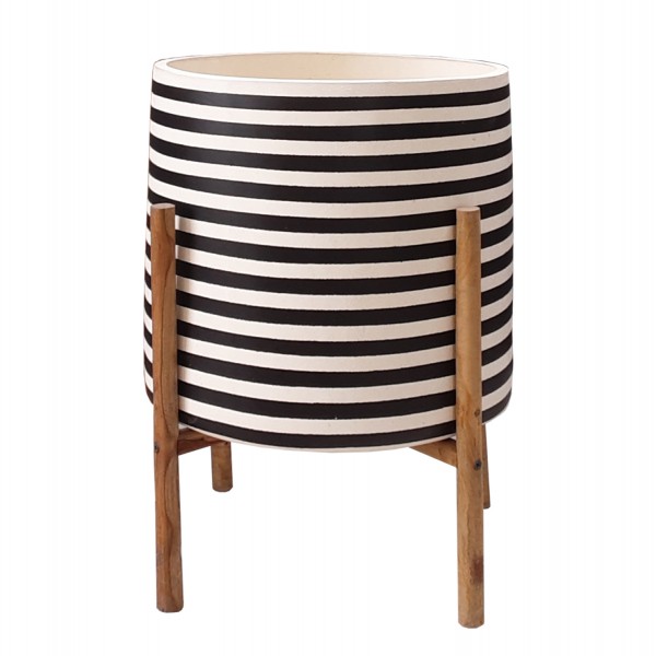 ΓΛΑΣΤΡΑ ΕΣΩΤ.ΧΩΡΟΥ RENTIL HM4683S FIBER CEMENT ΛΕΥΚΟ/ΜΑΥΡΟ--ΒΑΣΗ TEAK Φ35x45Υεκ