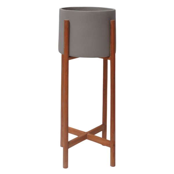 ΓΛΑΣΤΡΑ ΕΣΩΤ.ΧΩΡΟΥ RENTIL HM4684.03L FIBER CEMENT ΧΡΩΜΑ ΓΚΡΙ--ΒΑΣΗ TEAK Φ25x65Υ