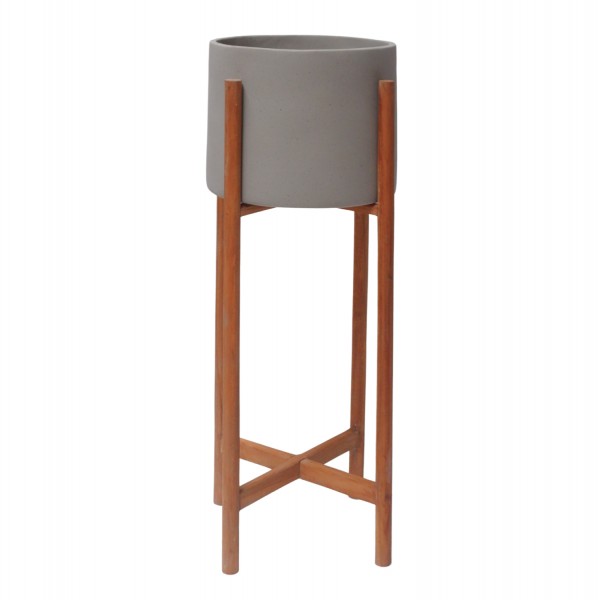 ΓΛΑΣΤΡΑ ΕΣΩΤ.ΧΩΡΟΥ RENTIL HM4684.03S FIBER CEMENT ΧΡΩΜΑ ΓΚΡΙ--ΒΑΣΗ TEAK Φ25x55Υ