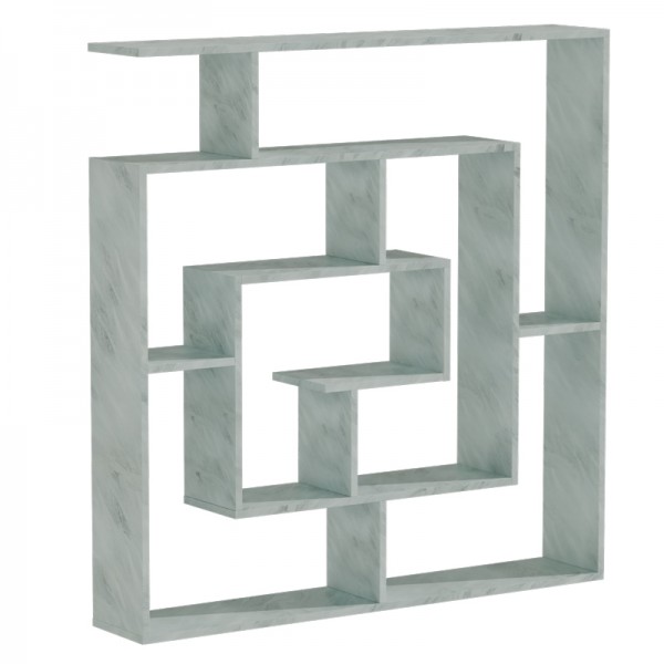 Βιβλιοθήκη Nardy pakoworld λευκό μαρμάρου 125x22x129εκ 049-000075