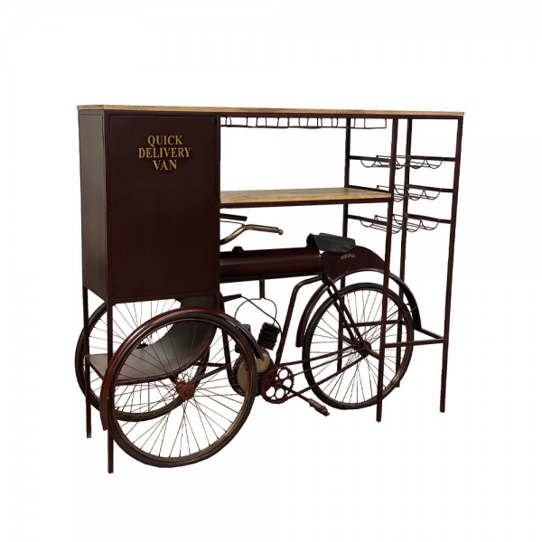 TRICYCLE ΚΟΝΣΟΛΑ BAR BORDEAUX ΦΥΣΙΚΟ 178x53x145