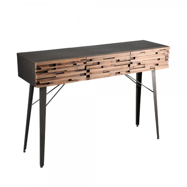 COAST ΚΟΝΣΟΛΑ ΜΑΥΡΟ ΦΥΣΙΚΟ 120x36xH83cm