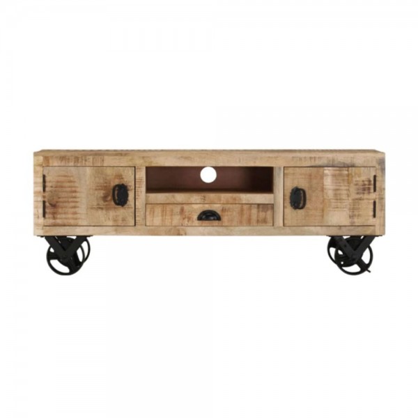 BROOKLYN TV STAND 2ΠΟΡΤΕΣ 1ΣΥΡΤΑΡΙ ΦΥΣΙΚΟ 135x42x60cm