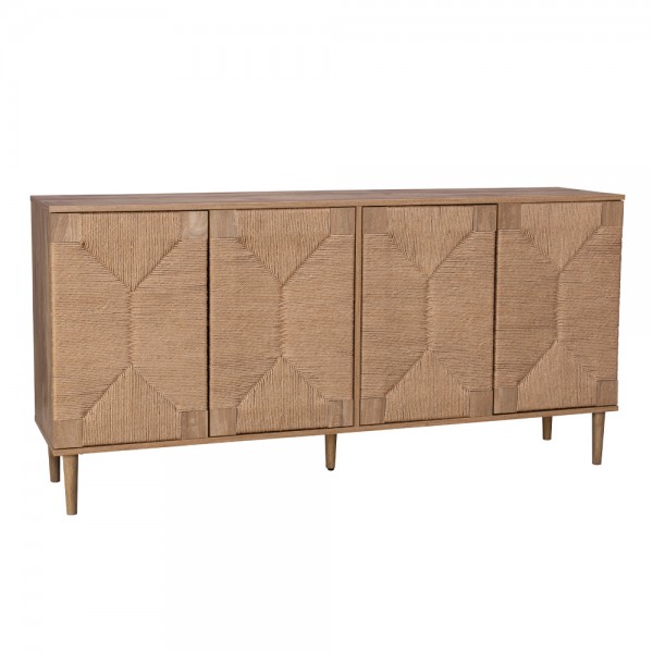 SISAL ΜΠΟΥΦΕΣ 4ΠΟΡΤΕΣ ΦΥΣΙΚΟ 160x39x78.5cm