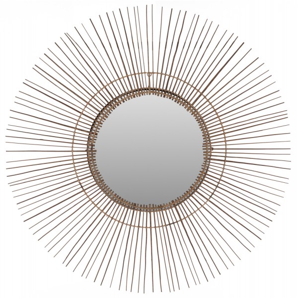 ΚΑΘΡΕΠΤΗΣ ΤΟΙΧΟΥ ΣΤΡΟΓΓΥΛΟΣ ΜΕ STICKS ΚΟΚΟΦΟΙΝΙΚΑ ΣΕ ΦΥΣΙΚΟ 120x4x120Yεκ.HM7732