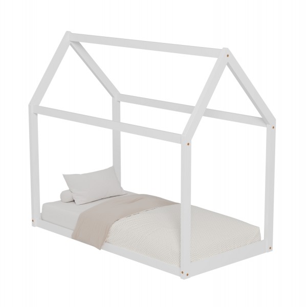 ΚΡΕΒΑΤΙ ΠΑΙΔΙΚΟ PEPE HM677.03 τ.MONTESSORI ΞΥΛΟ ΠΕΥΚΟ ΛΕΥΚΟ- 190x90εκ