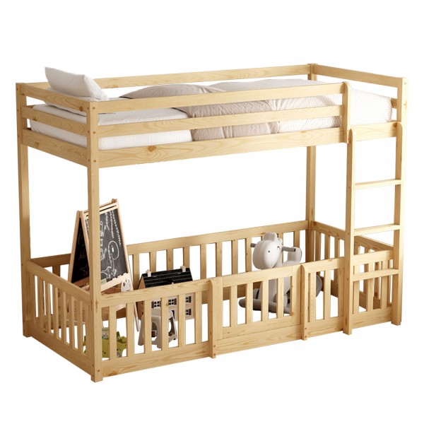 ΠΑΙΔΙΚΗ ΚΟΥΚΕΤΑ ΜΕ ΠΑΡΚΑΚΙ PLAYKID HM703.01 ΞΥΛΟ ΠΕΥΚΟΥ ΦΥΣΙΚΟ 208x101,5x150Υεκ