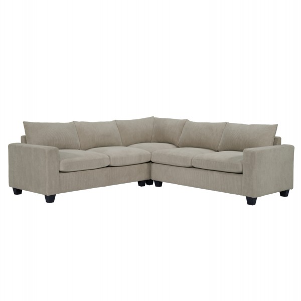 ΓΩΝΙΑΚΟΣ ΚΑΝΑΠΕΣ CALDER HM3286.03 ΜΠΕΖ ΥΦΑΣΜΑ 254x90x91Υεκ.