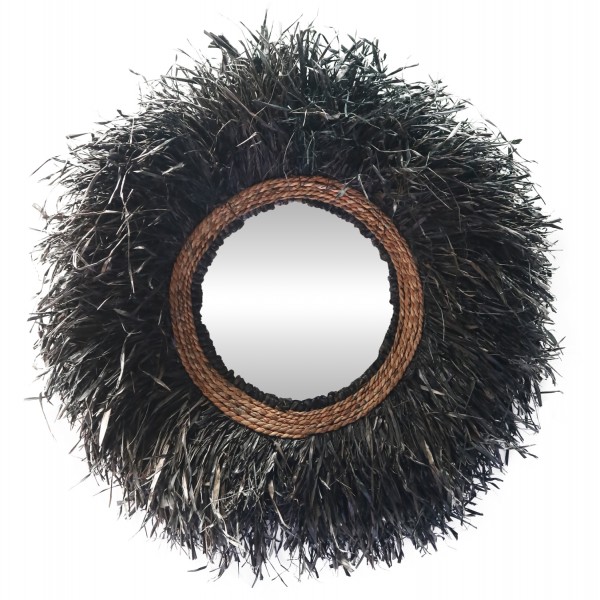 ΔΙΑΚΟΣΜΗΤΙΚΟΣ ΚΑΘΡΕΠΤΗΣ ΤΟΙΧΟΥ ΣΤΡΟΓΓΥΛΟΣ BRENNO HM4713 ΙΝΕΣ ΜΠΑΝΑΝΑΣ ΜΑΥΡΟ Φ85εκ