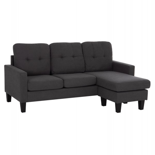 ΚΑΝΑΠΕΣ ΓΩΝΙΑ ΑΝΑΣΤΡΕΨΙΜΗ MEGGY HM3297.11 ΓΚΡΙ ΥΦΑΣΜΑ 184.5x75-129x86Yεκ.