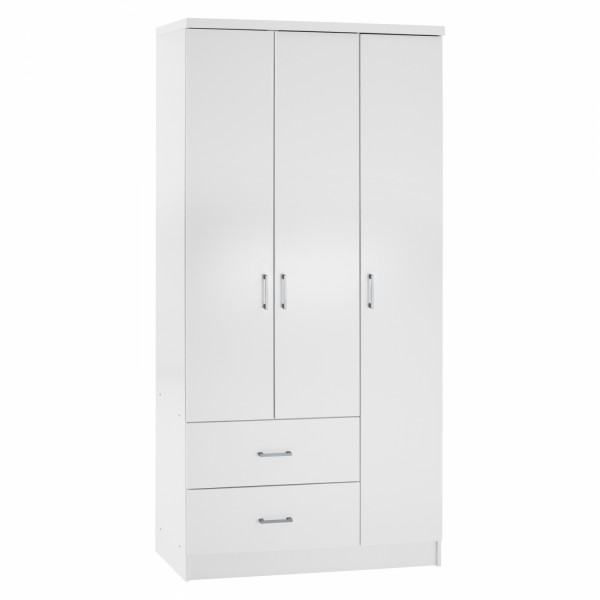 ΝΤΟΥΛΑΠΑ 3ΦΥΛΛΗ ME 2 ΣΥΡΤΑΡΙΑ HM340.05 ΛΕΥΚΗ 89x42,5x181cm HM340.05