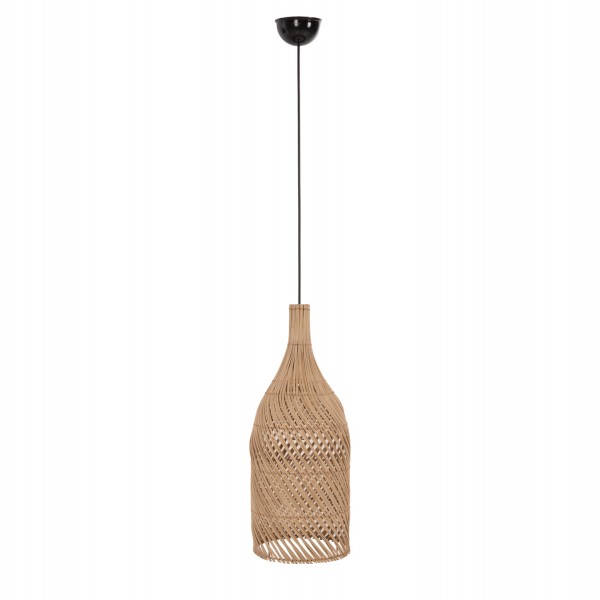 ΦΩΤΙΣΤΙΚΟ ΟΡΟΦΗΣ CARBOY HM7884 ΚΡΕΜΑΣΤΟ ΑΠΟ RATTAN ΣΕ ΦΥΣΙΚΟ ΧΡΩΜΑ Φ28x163,5Yεκ.
