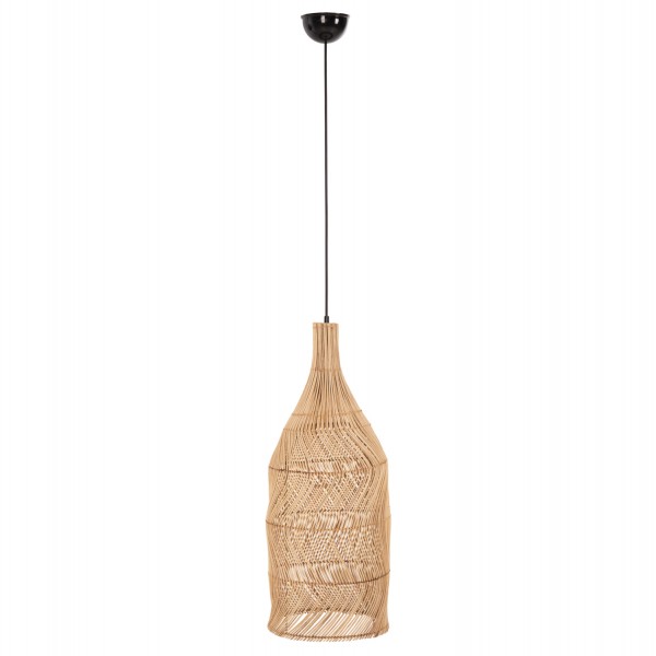 ΦΩΤΙΣΤΙΚΟ ΟΡΟΦΗΣ THEON HM7888 ΚΡΕΜΑΣΤΟ ΑΠΟ RATTAN ΣΕ ΦΥΣΙΚΟ ΧΡΩΜΑ Φ22x148Υ εκ.