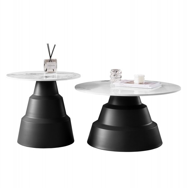 ΤΡΑΠΕΖΙΑ ΣΑΛΟΝΙΟΥ LIDOX HM18306.02 SINTERED STONE TOP- SNOW WHITE ΧΡΩΜΑ Φ50 & Φ70