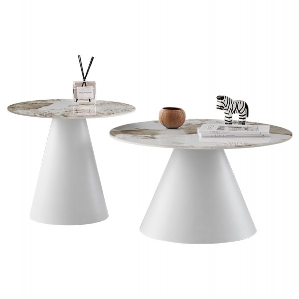 ΤΡΑΠΕΖΙΑ ΣΑΛΟΝΙΟΥ RIDGE(X) HM18307.01 SINTERED STONE TOPS--ΒΑΣΕΙΣ ΛΕΥΚΕΣ Φ50 & Φ70