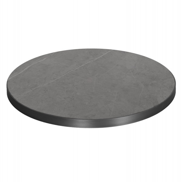 ΕΠΙΦΑΝΕΙΑ ΤΡΑΠΕΖΙΟΥ SINTERED STONE HM6653.05 ΜΕ ΠΛΑΙΣΙΟ ALU ΓΚΡΙ Φ70εκ.