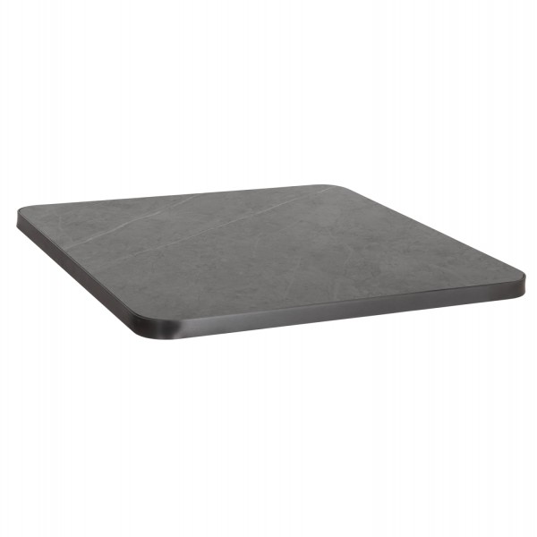 ΕΠΙΦΑΝΕΙΑ ΤΡΑΠΕΖΙΟΥ SINTERED STONE ΤΕΤΡΑΓΩΝΗ HM6655.05 ΠΛΑΙΣΙΟ ALU ΓΚΡΙ 80x80εκ.