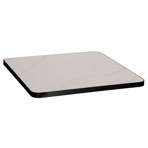 ΕΠΙΦΑΝΕΙΑ ΤΡΑΠΕΖΙΟΥ SINTERED STONE ΤΕΤΡΑΓΩΝΗ HM6655.02 ΠΛΑΙΣΙΟ ALU ΜΑΥΡΟ 80x80εκ.