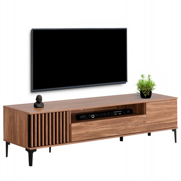 ΕΠΙΠΛΟ ΤΗΛΕΟΡΑΣΗΣ ΣΕΙΡΑ HARRY HM18008.01 ΜΕΛΑΜΙΝΗ ΦΥΣΙΚΟ ΞΥΛΟΥ-ΜΑΥΡΟ 200x40x47,5Υεκ. 0538025