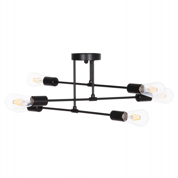 ΦΩΤΙΣΤΙΚΟ ΟΡΟΦΗΣ ΠΟΛΥΦΩΤΟ LIGHTY HM7427.11 ΜΕΤΑΛΛΟ ΣΕ ΜΑΥΡΟ 51x51x23Υεκ.