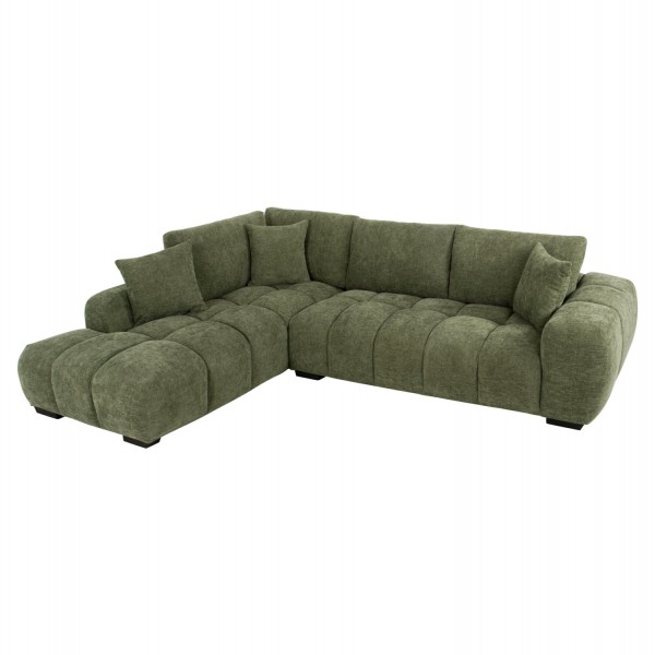 ΚΑΝΑΠΕΣ ΓΩΝΙΑ (ΑΡΙΣΤΕΡΗ) COVEN HM3266.14L ΠΡΑΣΙΝΟ ΥΦΑΣΜΑ 298x102-208x85Υεκ.