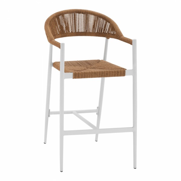 ΣΚΑΜΠΟ BAR ΑΛΟΥΜΙΝΙΟΥ 55x57x106 cm ΛΕΥΚO ΜΕ ΣΧΟΙΝΙ ΣE ΜΠΕΖ HM5788.01 