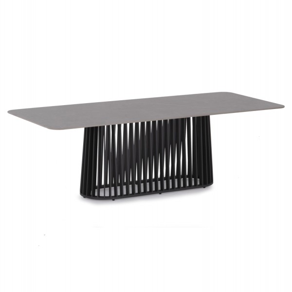 ΤΡΑΠΕΖΙ ΤΡΑΠΕΖΑΡΙΑΣ ΕΞ.ΧΩΡΟΥ ETERNITY SM6175 ΑΝΘΡΑΚΙ ΑΛΟΥΜINIO-ΓΚΡΙ SINTERED STONE 240x100x75,5Υ