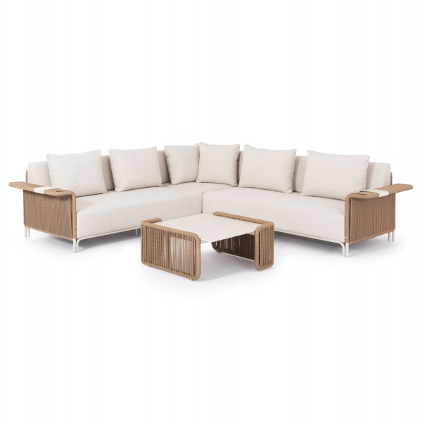 ΣΕΤ ΣΑΛΟΝΙ ΕΞ.ΧΩΡΟΥ 2ΤΜΧ AURORA SM6319 ΑΛΟΥΜΙΝΙΟ-TWISTED WICKER-SINTERED STONE