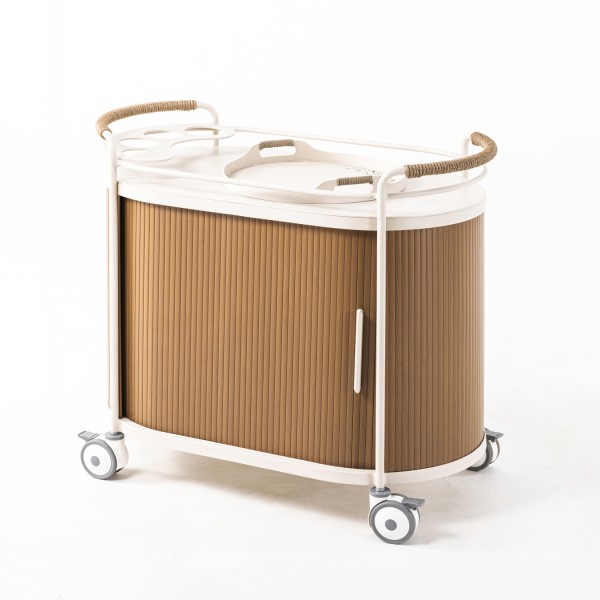 ΜΠΟΥΦΕΣ-ΤΡΟΛΛΕΥ ΜΕ ΡΟΔΑΚΙΑ ΣΕΙΡΑ DESTINY SM6321 ΑΛΟΥΜ.ΕΚΡΟΥ-SINTERED STONE TOP