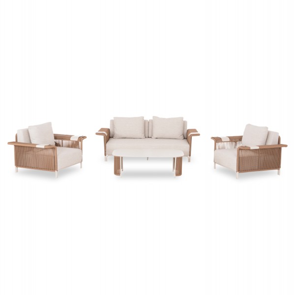 ΣΕΤ ΣΑΛΟΝΙ ΕΞ.ΧΩΡΟΥ 4ΤΜΧ AURORA SM6344 ΚΡΕΜ ΑΛΟΥΜΙΝΙΟ-PE WICKER-SINTERED STONE