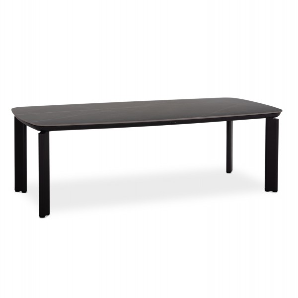 ΤΡΑΠΕΖΙ STERLIN SM6356.02 ΣΚΟΥΡΟ ΓΚΡΙ ΑΛΟΥΜΙΝΙΟ & SINTERED STONE TOP 240x100x76Y