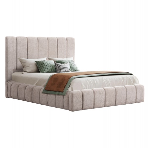 ΚΡΕΒΑΤΙ REMO ΜΕ ΑΠΟΘΗΚΕΥΤΙΚΟ ΧΩΡΟ HM719.10 ΥΦΑΣΜΑ ΜΠΟΥΚΛΕ ΜΠΕΖ-ΓΙΑ ΣΤΡΩΜΑ 160x200εκ